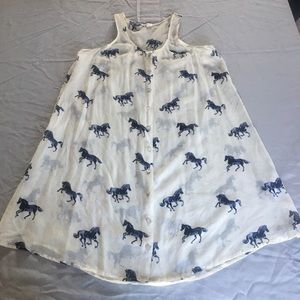 Eggshell white horse dress/cover up